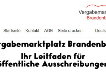Vergabemarktplatz Brandenburg: Leitfaden zu Ausschreibungen